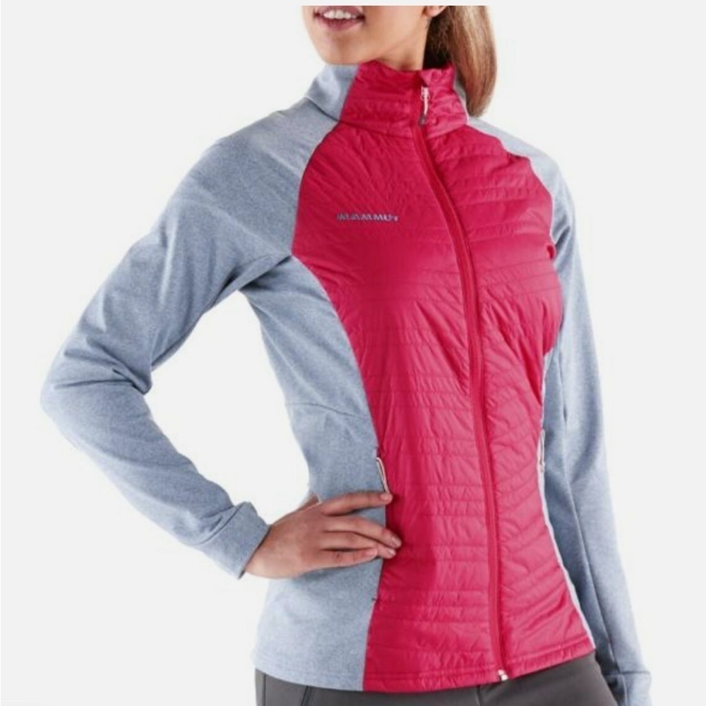 Mammut Women's Teewinot Hybrid Insulated Fleece Jacket Pink Gray Size Medium